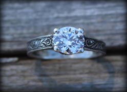 Diamond Engraved ring
